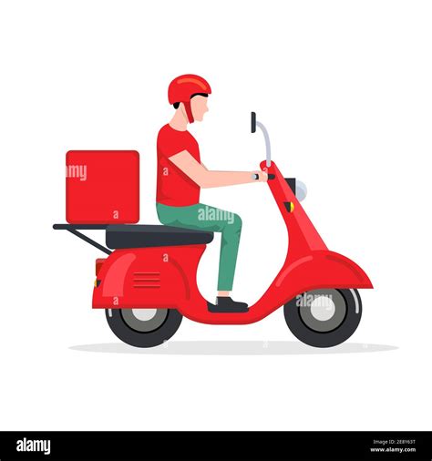 Delivery man motorbike logo icon. Scooter bike vector icon express free delivery Stock Vector ...