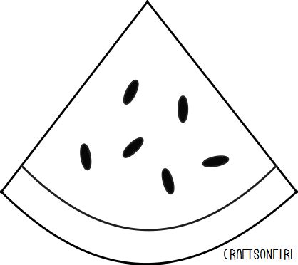 Watermelon Slice Coloring Page Coloring Pages