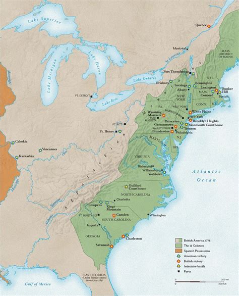 Revolutionary War Battles | Mapas e ilustraciones de la Historia ...