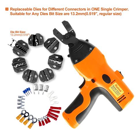 Buy Cordless Crimping Tool Battery Powered Crimper Tool Kit for Cable ...