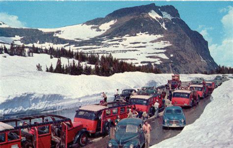 1940's Logans Pass Glacier National Park Montana postcard. Hagins ...