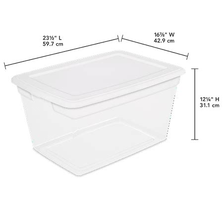 Large Plastic Storage Container Box Clear 8 Pack Set Tote Bin Stackable ...