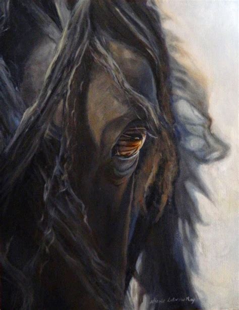 Friesian Horse Painting at PaintingValley.com | Explore collection of ...