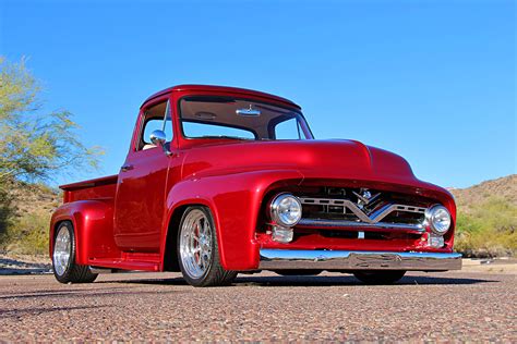 Download Hot Rod Vehicle 1955 Ford F-100 1955 Ford F-100 HD Wallpaper