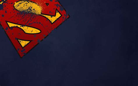 Red Superman logo on blue background HD wallpaper | Wallpaper Flare