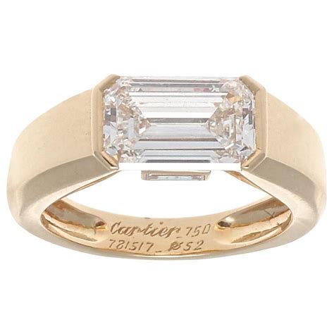 Cartier GIA 2.47 Carat Emerald Cut Diamond Gold Ring at 1stDibs ...