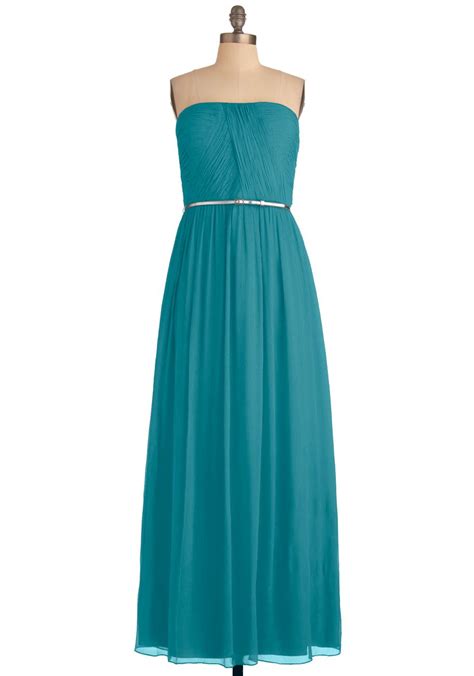 PLUS SIZE The Local Muse Dress in Turquoise - Blue, Solid, Maxi ...