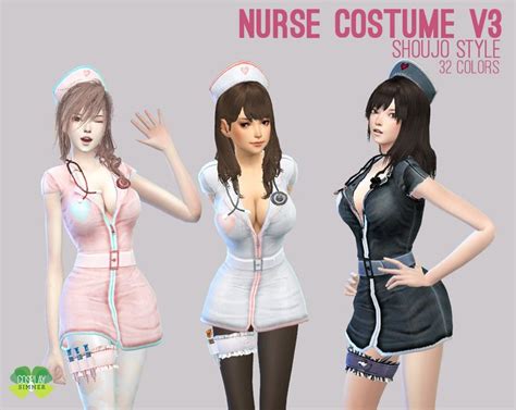 (P )The Sims 4 - Nurse Costume V3 | Nurse costume, Sims, Sims 4