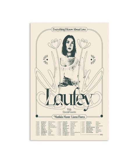 Laufey Everything I Know About Love Tour Poster | Custom prints store ...