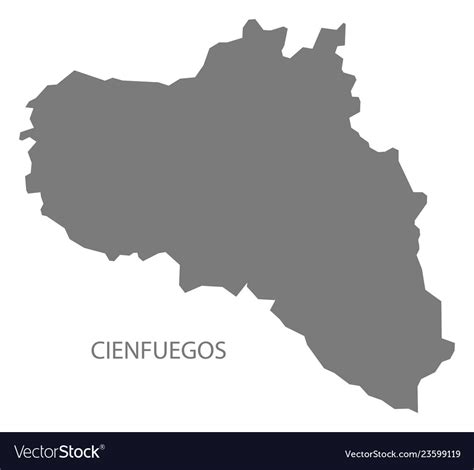 Cienfuegos cuba map grey Royalty Free Vector Image