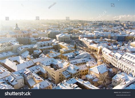 Beautiful Vilnius City Panorama Winter Snow Stock Photo 2200854677 ...