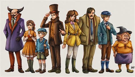 Professor Layton Characters fanart by KuroStars on DeviantArt