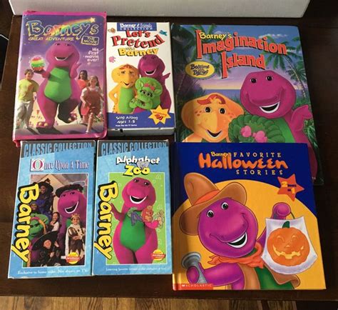 Vintage Barney Vhs Lot Of 4 Barneys Halloween Red Yellow Blue Barney ...