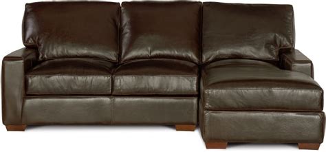 Contemporary Brown Leather Sofa-Chaise - Mayfair | RC Willey Furniture ...