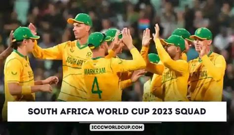 South Africa Announce World Cup 2023 Squad - ICC Cricket World Cup