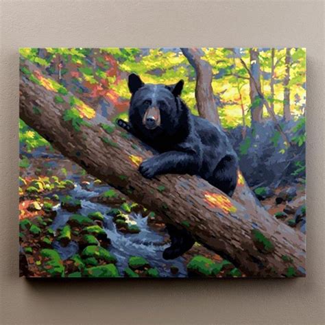 Black Bear Portrait | Bear paintings, Portrait painting, Painting