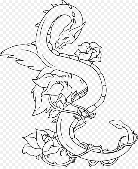 China Chinese dragon Drawing Tattoo - Long Tree png download - 1367*1652 - Free Transparent Line ...