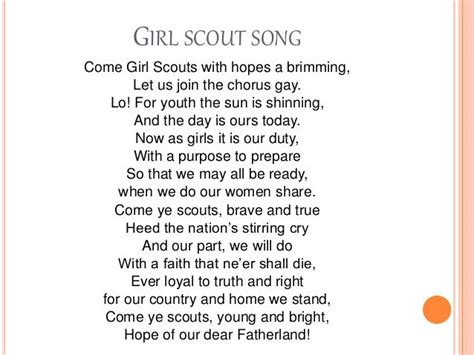 Girl scout songs