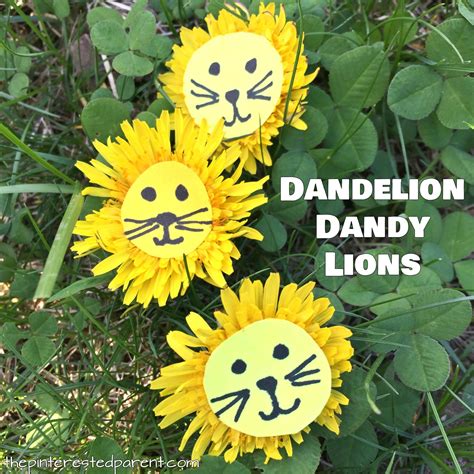 Dandelion Lions Nature Craft – The Pinterested Parent