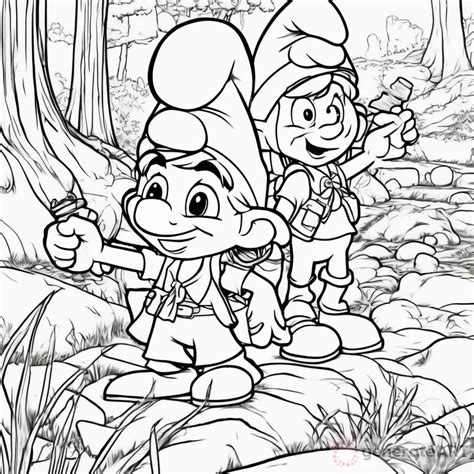 Exploring the World with Smurf Scouts: Fun Coloring Pages for Kids ...