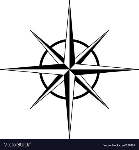 Compass rose Royalty Free Vector Image - VectorStock