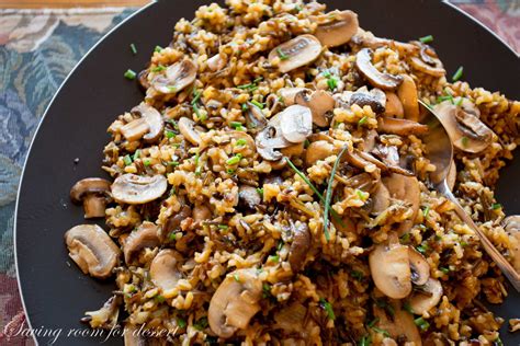 Wild Rice and Mushroom Pilaf - Saving Room for Dessert