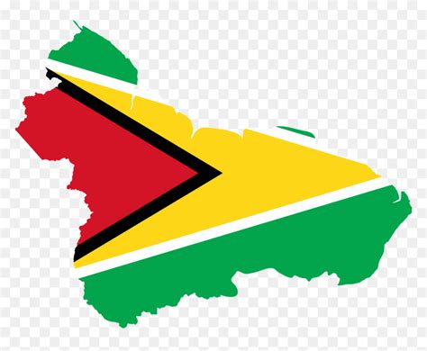 Guyana Flag Png - Guyana Flag Map, Transparent Png - vhv