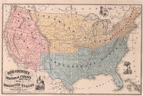 A Map of the 'Disunited States' Shows the Fears of Civil War–Era America - Atlas Obscura