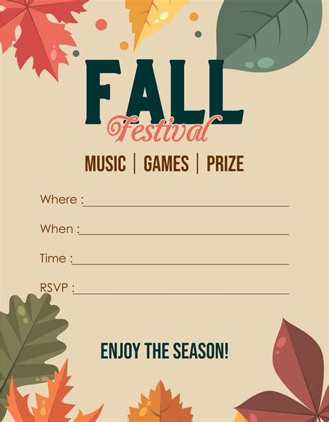 Fall Flyer Templates - 10 Free PDF Printables | Printablee