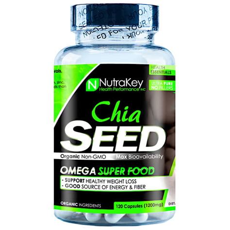 NUTRAKEY Chia Seed - 120 Capsules - Walmart.com - Walmart.com