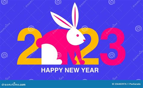 2023 Lunar New Year, Cartoon Rabbits With Chinese Couplet | CartoonDealer.com #259068965