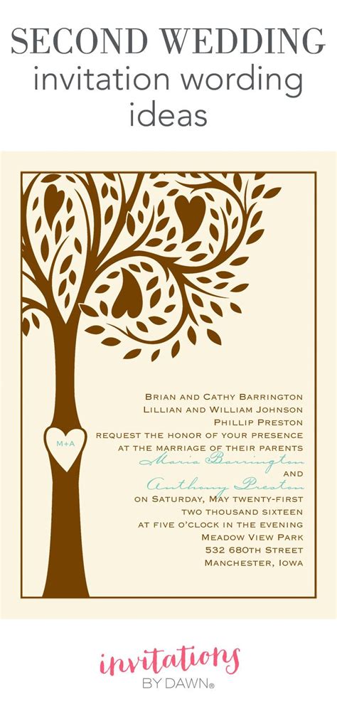 Second Wedding Invitation Wording | Second wedding invitations, Fun wedding invitations ...