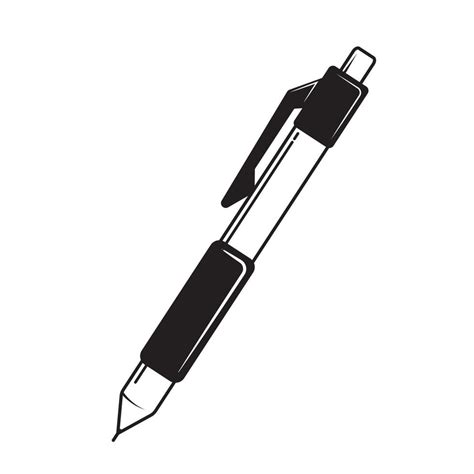 pen vector illustration, black and white, line art 6954303 Vector Art at Vecteezy