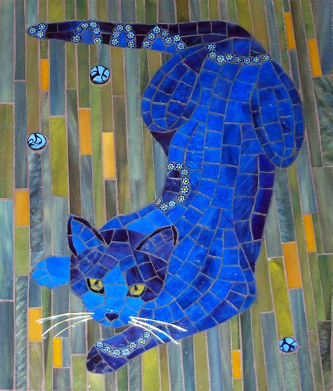 Christine Brallier Art: New mosaic cats