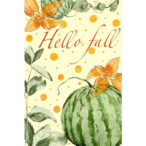 Premium Vector | Hello fall pumpkin and sunflower garden flag