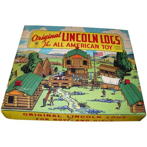 Lincoln Logs 1942 Set | Lincoln logs, Vintage needlework, Vintage toys