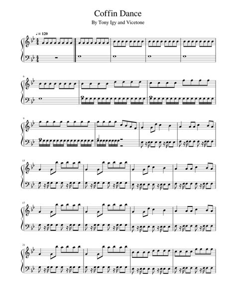 Coffin Dance Sheet music for Piano (Solo) | Musescore.com