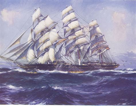 CUTTY SARK - From a painting by Jack Spurling.. i love these things ...