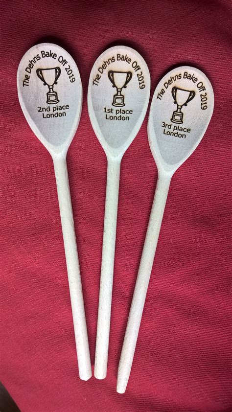 Trophy Spoon Personalised Engraved Wooden Spoon Winner - Etsy UK | Wooden spoons, Spoon, Etsy