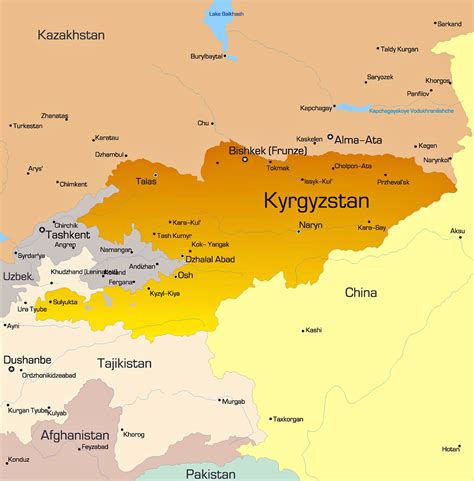 Detailed Political Map Of Kyrgyzstan Ezilon Maps Images And Photos ...