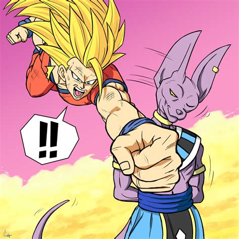 SS3 Goku vs Beerus by chris-re5 on DeviantArt