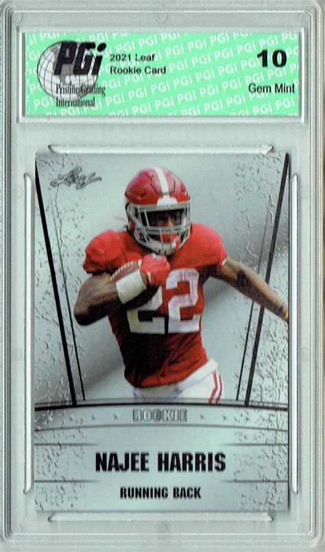 Najee Harris 2021 Leaf #RS-10 Rookie Card PGI 10 — Rookie Cards