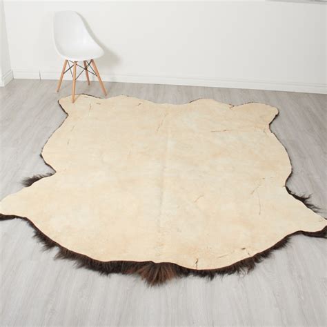 Buffalo Robe / Bison Hide Rug #092 (49 square feet): www.bearskin-rugs.com