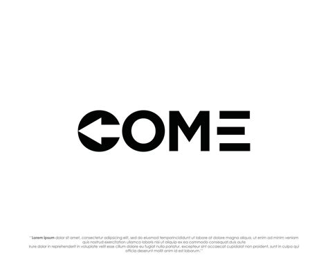 COME text vector logo design modern TYPOGRAPHY 15369695 Vector Art at ...