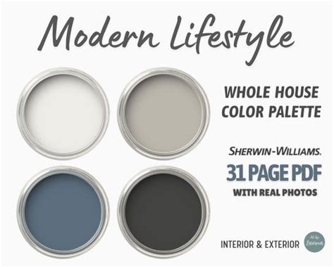 Sherwin Williams Modern Color Palette Modern Farmhouse - Etsy Modern Paint Colors, Warm Paint ...