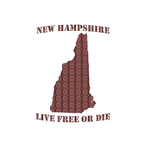 New Hampshire State Motto Woodblock Digital Art by Grace Joy Carpenter ...