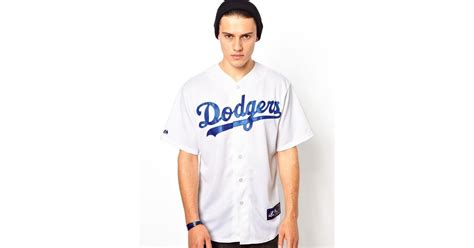Majestic La Dodgers Baseball Jersey in White for Men - Lyst