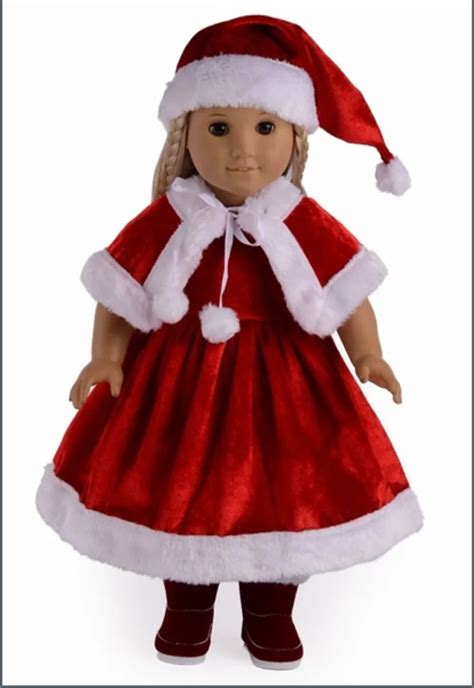 2016 New style Popular 18 inch American girl doll christmas clothes/dress for Christmas gift ABD ...