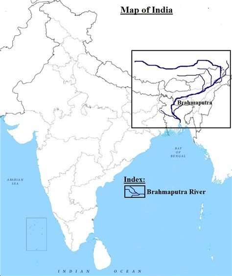 Brahmaputra River On World Map