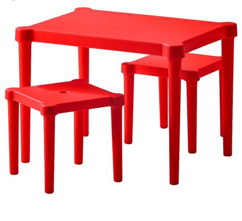 Red kids table & chairs ikea, Furniture & Home Living, Furniture ...